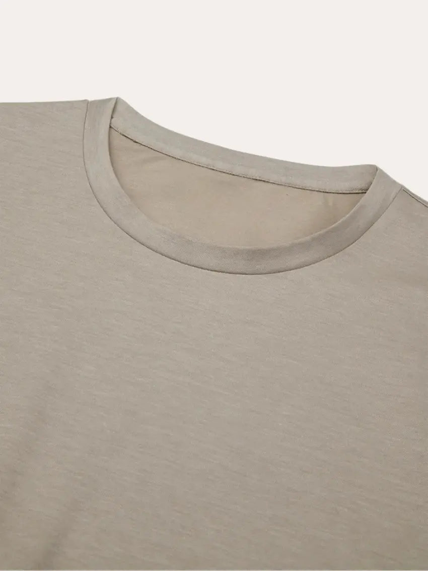 Luxury Men's Grayson Taupe Signature Supima T-shirt