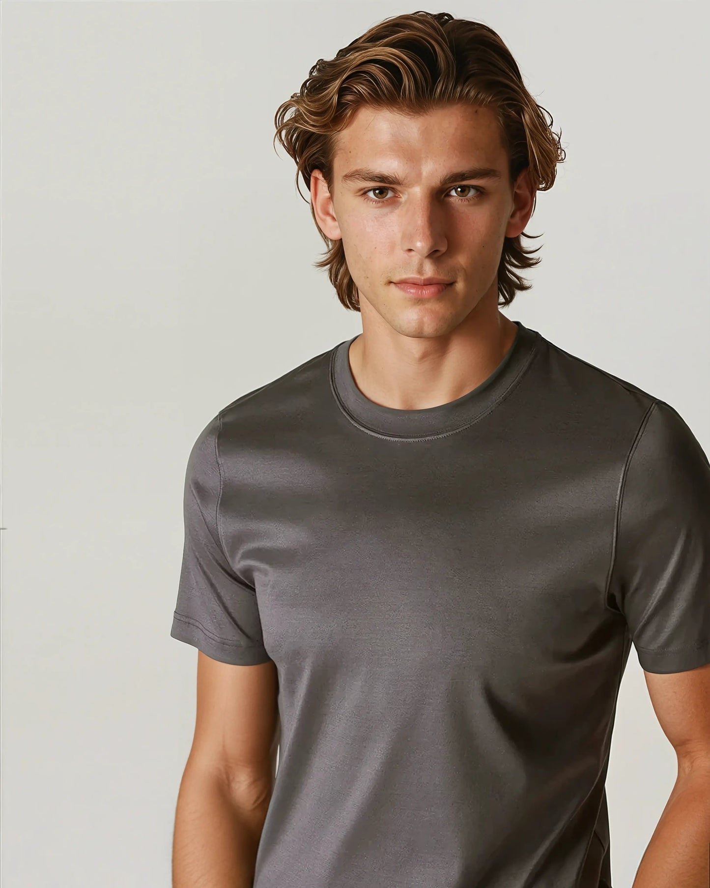 Evelyn Deep Brown Supima T-shirt