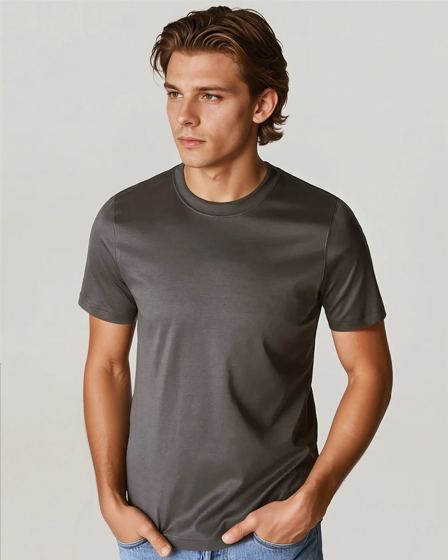 Evelyn Deep Brown Supima T-shirt