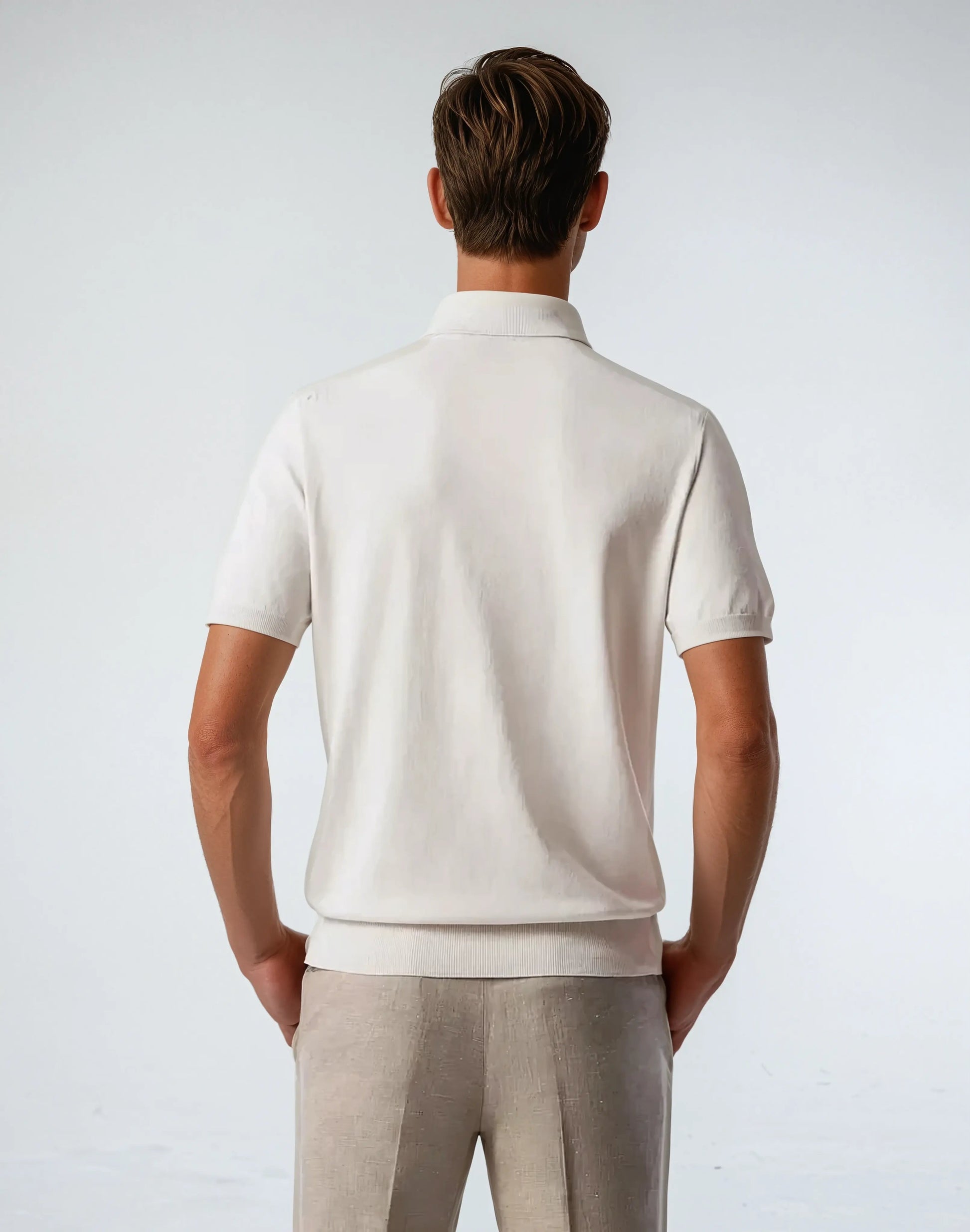 Ethan Beige Polo with Zip - Stylish Comfort