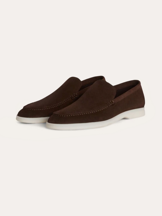 Noah Refined Dark Brown Suede Loafers