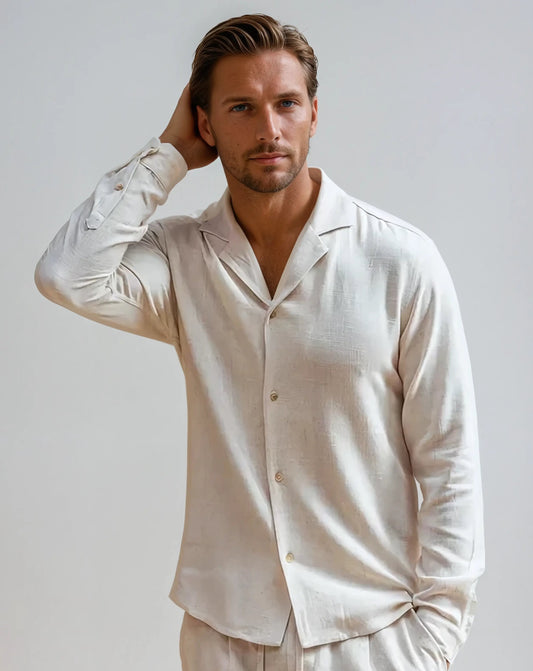 Hugo Linen Beach Shirt - Beige