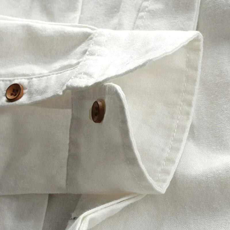 Davy | Slim-Fit Long-Sleeve Men’s Shirt with Steel Collar