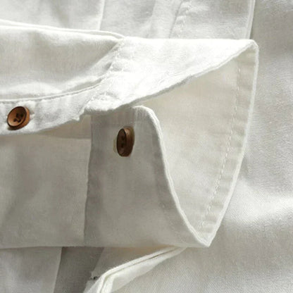 Davy | Slim-Fit Long-Sleeve Men’s Shirt with Steel Collar