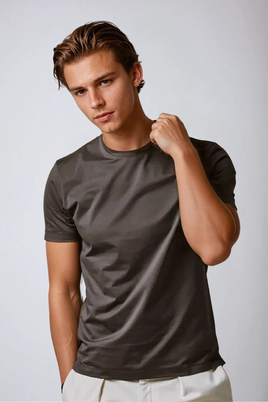 Evelyn Deep Brown Supima T-shirt