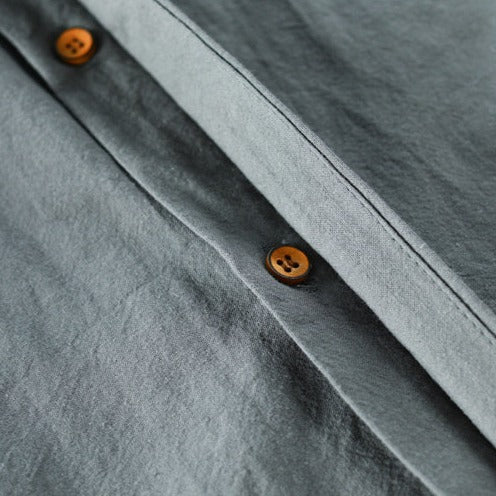 Davy | Slim-Fit Long-Sleeve Men’s Shirt with Steel Collar