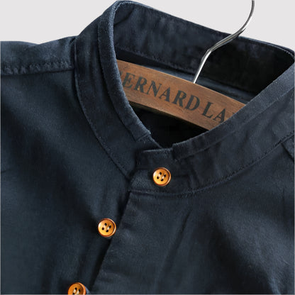 Davy | Slim-Fit Long-Sleeve Men’s Shirt with Steel Collar