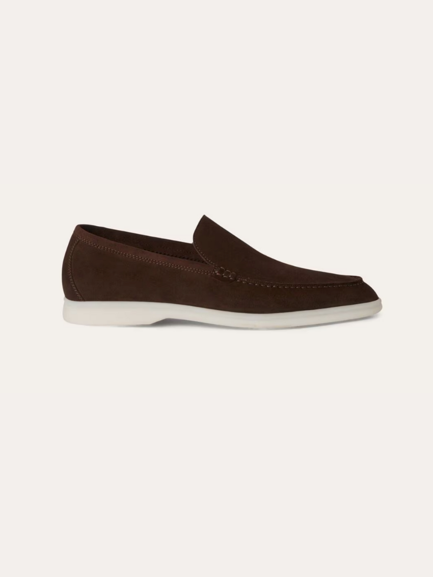 Noah Refined Dark Brown Suede Loafers