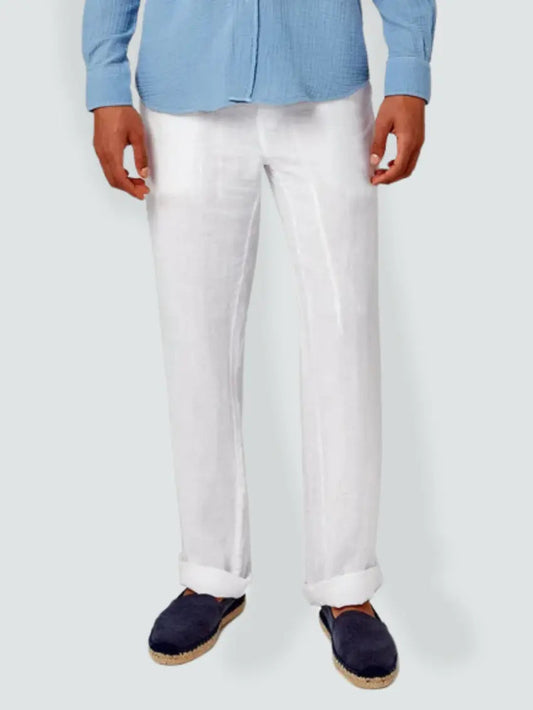 Stylish White Linen Trousers for Men