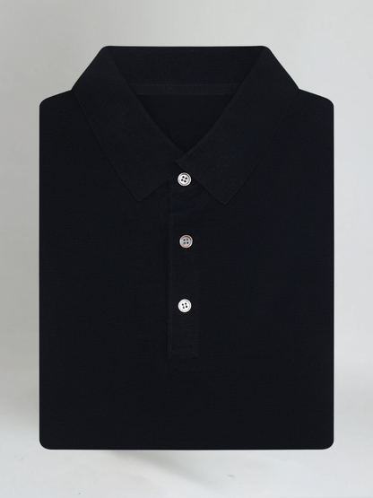 "James Premium Black Polo Shirt - Stylish Comfort for Men"